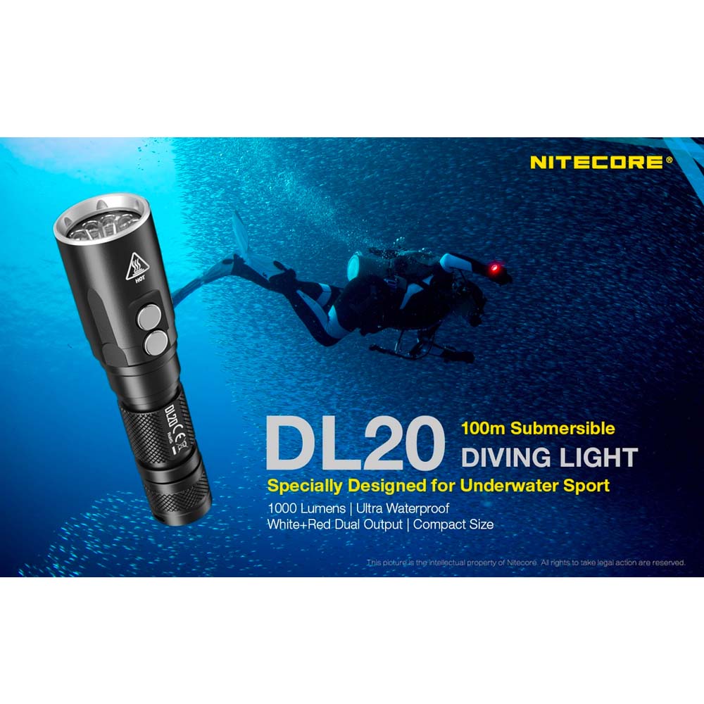 

Nitecore DL20 100m Submersible Diving Light