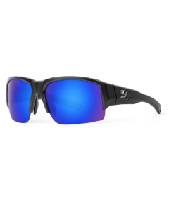 Nines Cherokee CH014-P Polarized Sunglasses (Gray Lens Deep Blue Mirrory/Matte Black)
