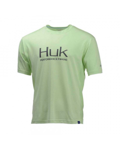 HUK Icon Short Sleeve Performance T-shirt - Yellow Green