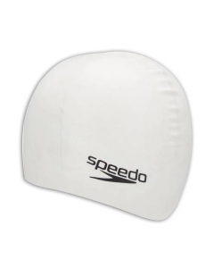 Speedo Plain Flat Silicon Cap - White