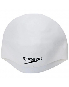 Speedo AU Swim Cap - White/Blue (Size: S)