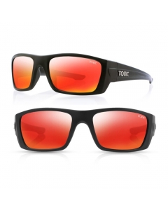 Tonic Youranium Polarized Sunglasses - Matte Black / Red Mirror