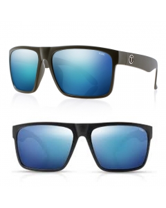 Tonic Outback Polarized Sunglasses - Matte Black / Blue Mirror