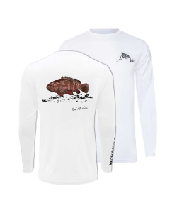 Bob Marlin Performance Shirt - Natty Grouper White