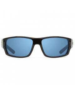 Nines Douglas Polarized Sunglasses (Glossy Black / Copper Lens Light Blue Mirror)