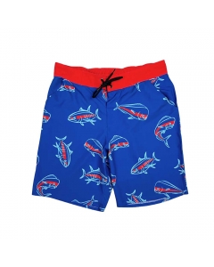 Fish2spear Fishing Shorts - Tuna & Mahi Mahi (Blue with Red)