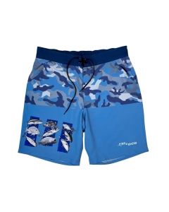 Fish2spear Fishing Shorts - All in One (Blue Camo)