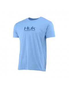 HUK Icon Short Sleeve Performance T-shirt - Plain Light Blue