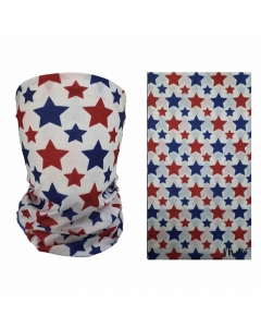 Maillot Multifunctional Face Shield Red Blue Stars
