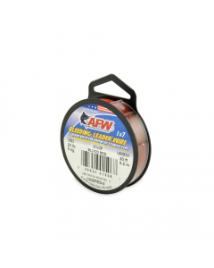 AFW Bleeding Leader Wire, Nylon Coated 1x7 Stainless Steel - Red