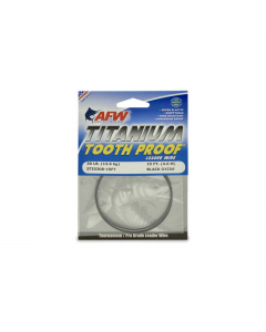 AFW Titanium Tooth Proof, Single Strand Leader Wire - Black Oxide