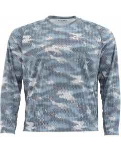 Simms Solarflex Crewneck Print Long Sleeve Shirt - HC-Storm