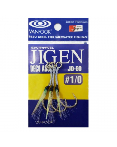Vanfook JD-50 Jigen Deco Assist Hook, Pack of 3