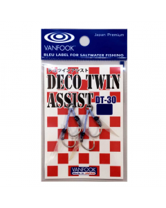 Vanfook DT-30 Deco Twin Assist Hooks, Pack of 2