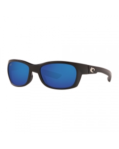 Costa Del Mar Trevally Men's Polarized 580G Sunglasses - Matte Black+Gunmetal Frame/Blue Lens