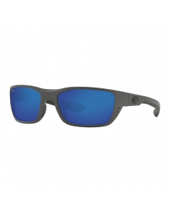 Costa Del Mar Whitetip Men's Rectangular Polarized 580G Sunglasses - Matte Gray Frame/Blue Lens