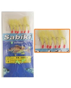 Sabiki High Carbon Steel Fishing Hooks Maruseigo SM-6H618 (Green)