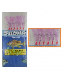 Sabiki High Carbon Steel Fishing Hooks Maruseigo SM-6H618 (Purple)