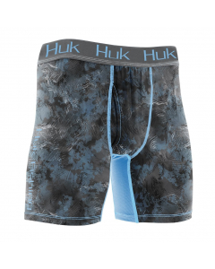HUK Camo Boxer Jock - Camo Blue/Grey (Size: XL)