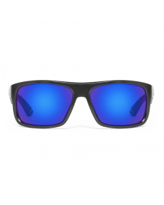 Nines Conroe CO014-P Polarized Sunglasses (Matte Black / Gray Lens Deep Blue Mirror)