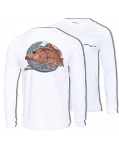 Fish2spear Long Sleeve Performance Shirt - Mangrove Snapper - White