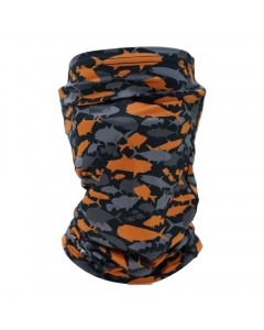 Monster Multifunctional Headwear - Grey/Orange Camo Fish