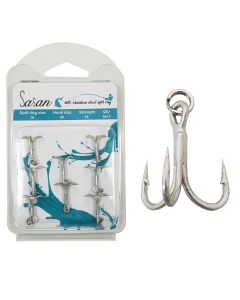 Sasan 4X Treble Hook with Split Ring (Pack of 8)
