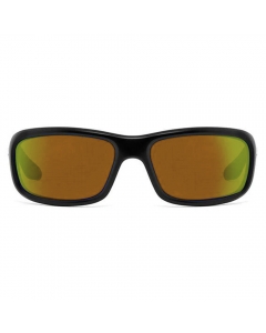 Nines Shasta Polarized Sunglasses (Matte Black / Amber Brown Lens Orange Mirror)